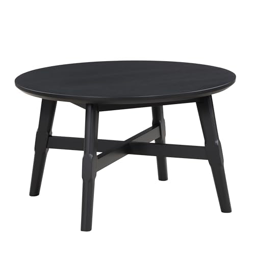 Steve Silver Company Oslo Coffee Table, Costal, Transitional, Mid-Century, Modern, Rustic, Table Living Room Accent, Cocktail Table for Small Spaces, Black