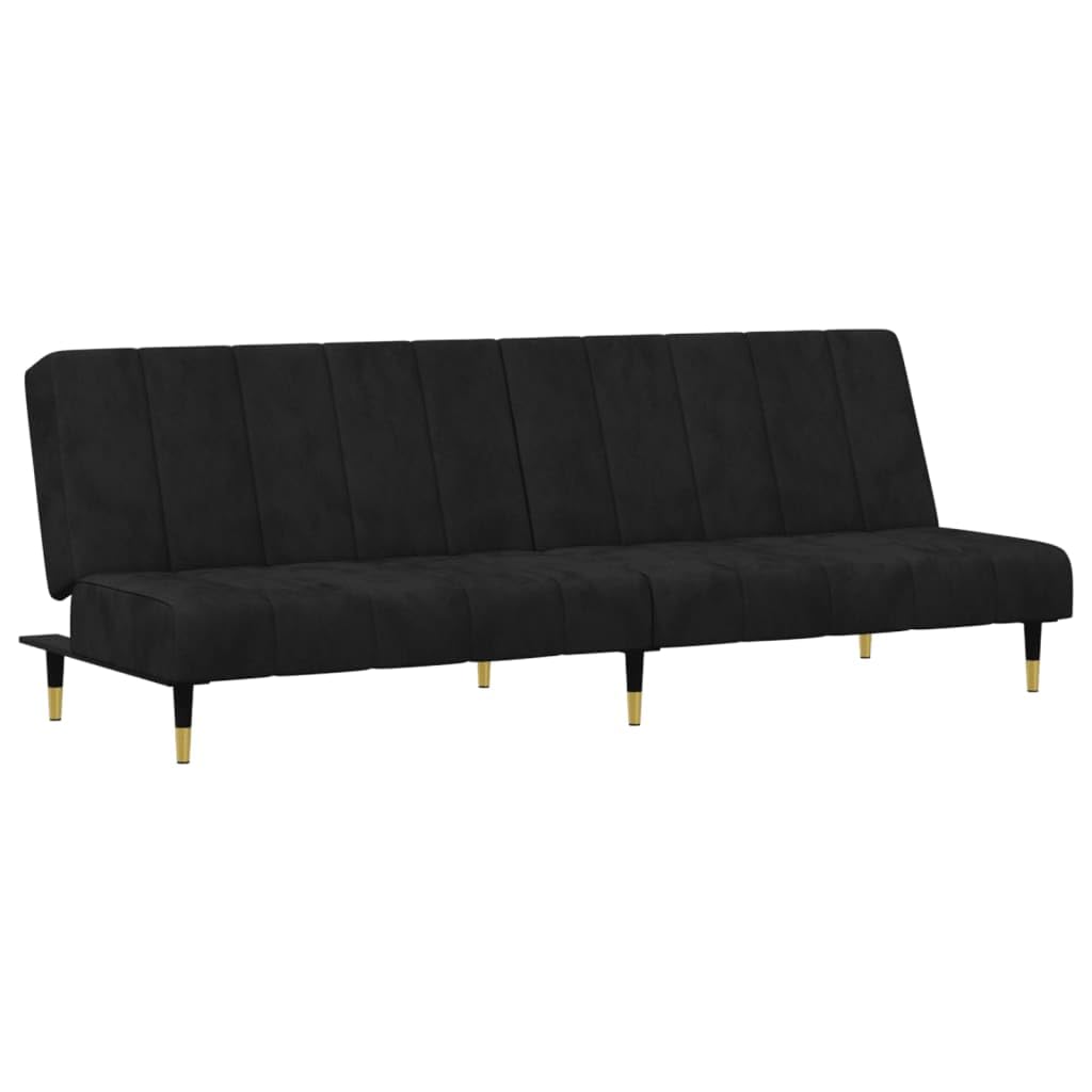 vidaXL Sofa Set 2 pcs Black Velvet, 3216298