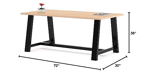 Kfi Midtown Conference Table, 72" W X 30" D X 36"H, Maple