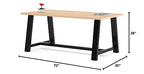 Kfi Midtown Conference Table, 72" W X 30" D X 36"H, Maple