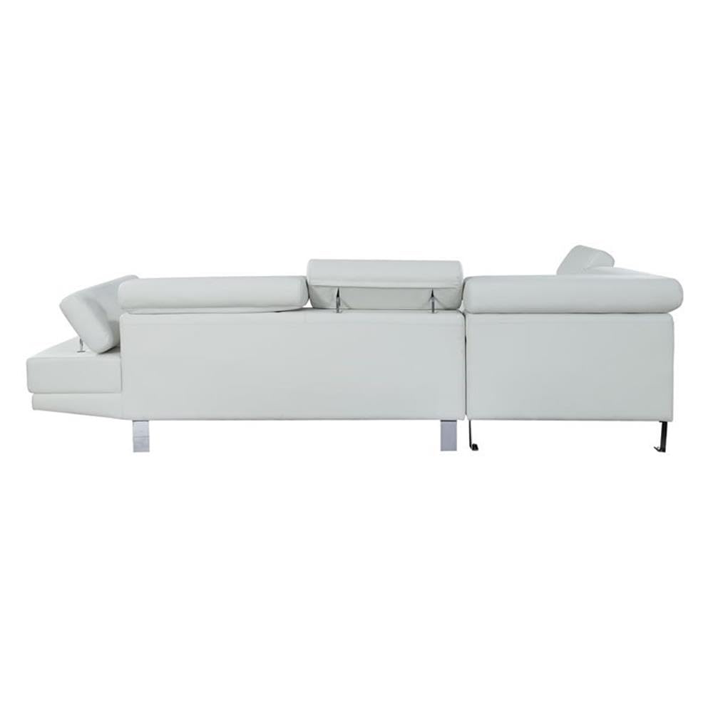 Acme Furniture Connor Sectional Sofa, Cream PU