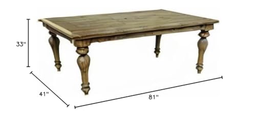 Afd Home Farmhouse Dining Table, Natural Recycled Pine