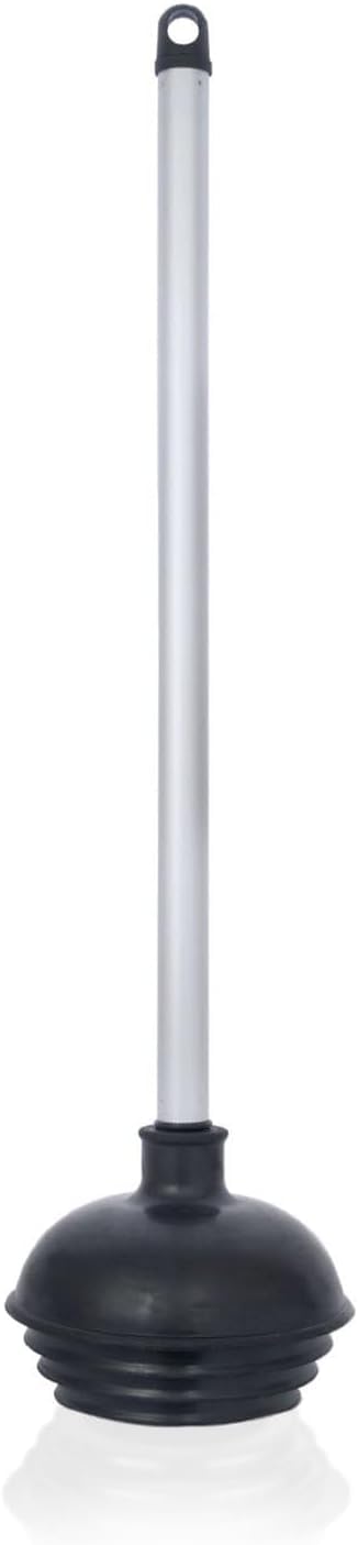 NEIKO 60166A Toilet Plunger with Patented All-Angle Design, Heavy-Duty Toilet Bowl Plunger with Aluminum Handle, Bathroom Necess