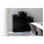 Safco Products 2984BL Public Square Recycling Receptacle Base, 42-Gallon (Top sold separately), Black