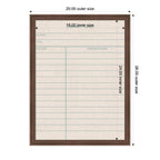 Framed Fabric Pinboard Linen Library Card Wall Organization