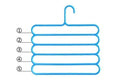 Kproxi 5 Layer Pants Clothes Closet Organizer Space Saving Plastic MultiFunctional Storage Wardrobe Clothes Organizer Hanger Fo
