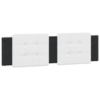 vidaXL Headboard Cushion Pillow - Upholstered, Faux Leather, 72" White/Black, Foam-Filled, Easy Clean, Modern Design for Bedroom