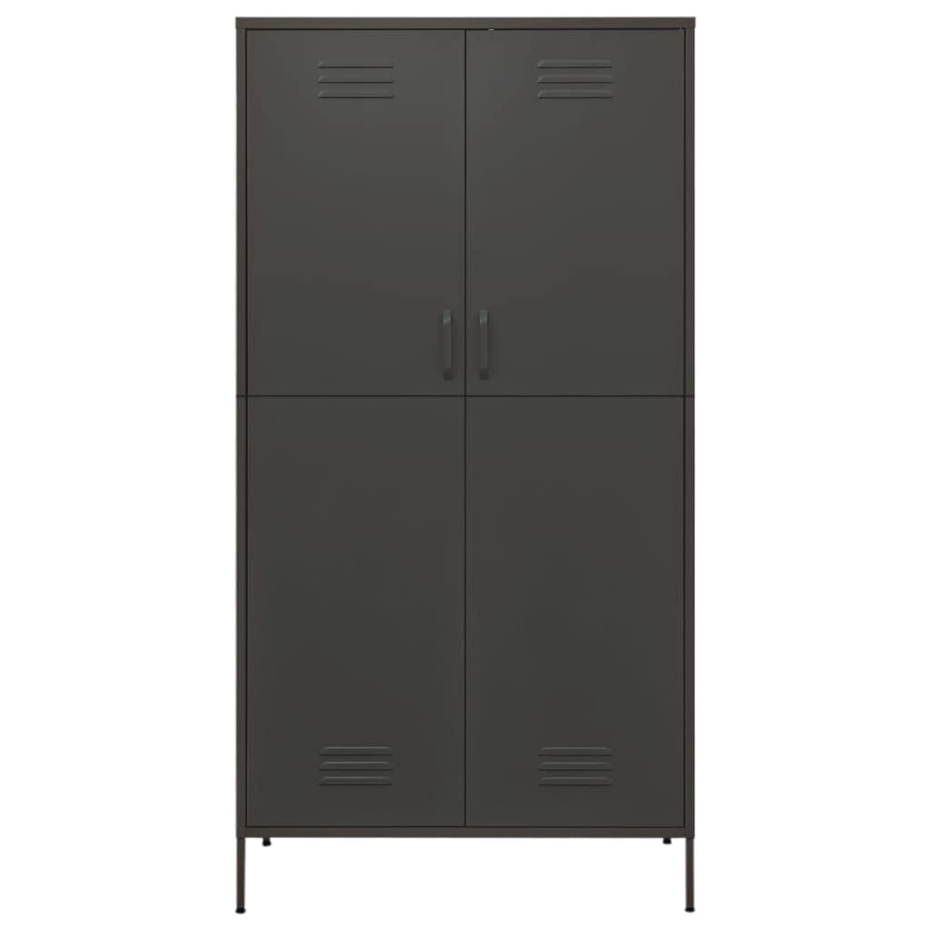 vidaXL Wardrobe Anthracite 35.4&quot;x19.7&quot;x70.9&quot; Steel