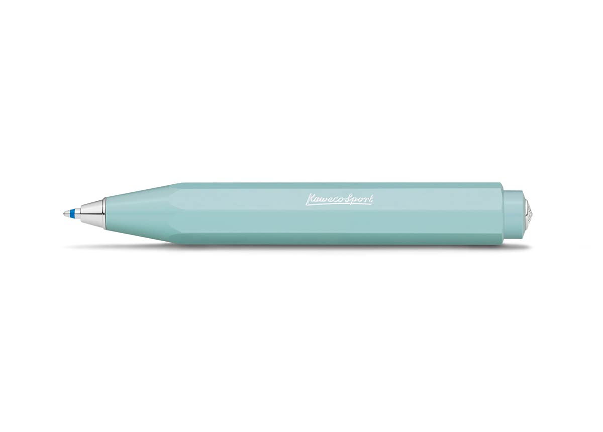 Kaweco Skyline Sport Mint Business Ballpoint Pen Made Of Plastic In Eight Edge Design, 12 G Lightweight Pocket Ballpoint Pen Wit