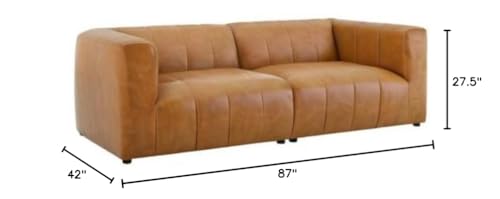 Modway Furniture Eei-4513-Tan Bartlett Vegan Leather Vegan Leather Loveseat Tan - 2 Piece