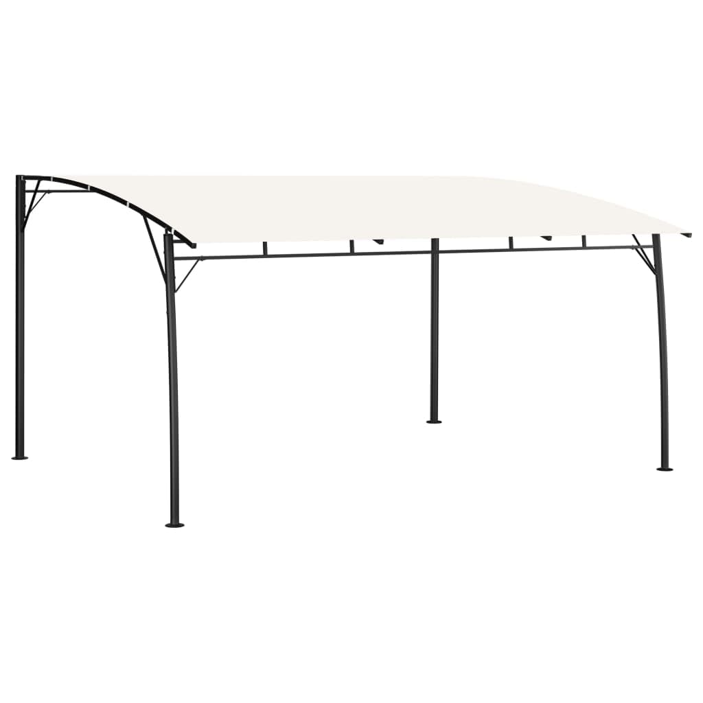 Vidaxl Cream Canopy Awning Gazebo For Garden/Patio - Outdoor Sun Shelter Pavilion - Powder-Coated Steel Frame, Polyester Roof, 157.5&quot;X118.1&quot;X100.4&quot;