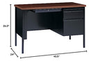 Lorell Fortress Series Walnut Laminate Top Desk