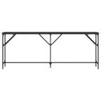 vidaXL Black Console Table in Industrial Style, Engineered Wood and Metal, Ideal for Entryway, Living Room, or Hallway