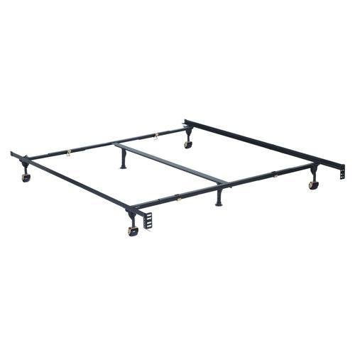 Hollywood Bed Frames Classic Clamp Style Adjustable Bed Frame With 6 Legs And Rug Rollers, Queen/California King/Eastern King