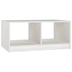 vidaXL Coffee Table White 29.5"x19.7"x13.2" Solid Pinewood
