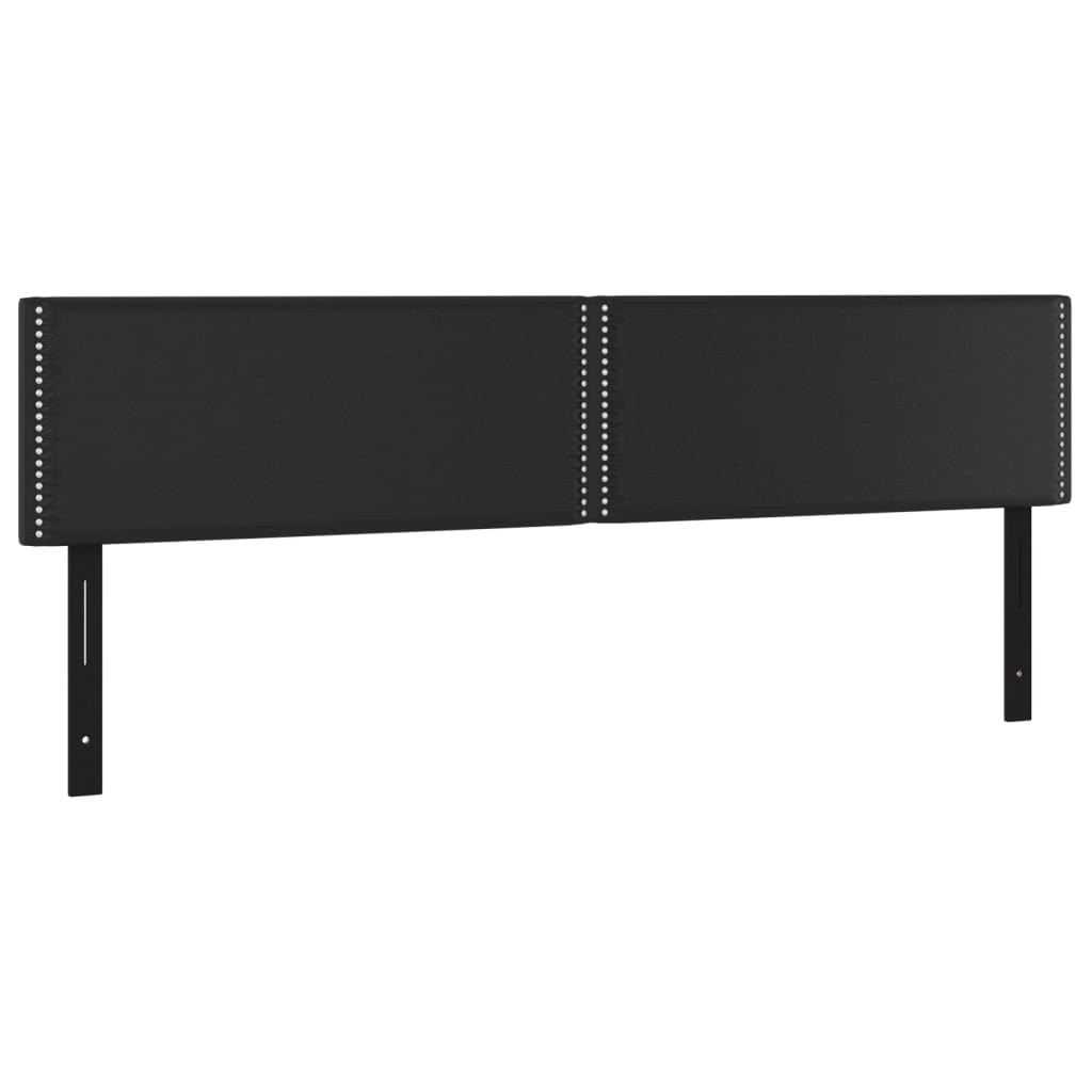 vidaXL Headboards 2 pcs Black 39.4"x2"x30.7"/34.6" Faux Leather