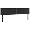 vidaXL Headboards 2 pcs Black 39.4"x2"x30.7"/34.6" Faux Leather