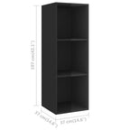 vidaXL Wall-Mounted TV Cabinets, Set of 2, High-Gloss Black, Engineered Wood, Flexible Design, Ample Storage Room, Easy Assembly Required