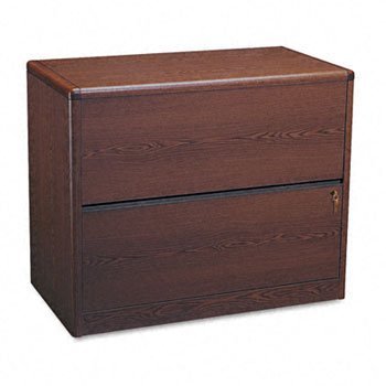 10700 Series Two-Drawer Lateral File, 36W X 20D X 29-1/2H, Mahogany