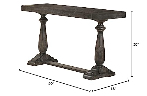 Best Master Furniture Transitional Living Room Sofa/Console Table, Gray