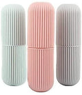 Toriox Anti Bacterial Capsule Shape Portable Travel Toothbrush Storage Case Container Outdoor Toothpaste Holder Bottle Pen Penci