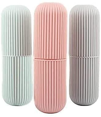 Toriox Anti Bacterial Capsule Shape Portable Travel Toothbrush Storage Case Container Outdoor Toothpaste Holder Bottle Pen Penci