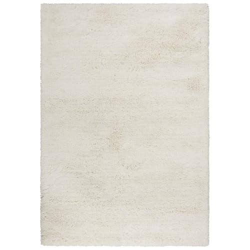 Rizzy Home Alora Decor Oregon 5'X7'6" Solid Shag Ivory/Tone On Tone Tufted Area Rug