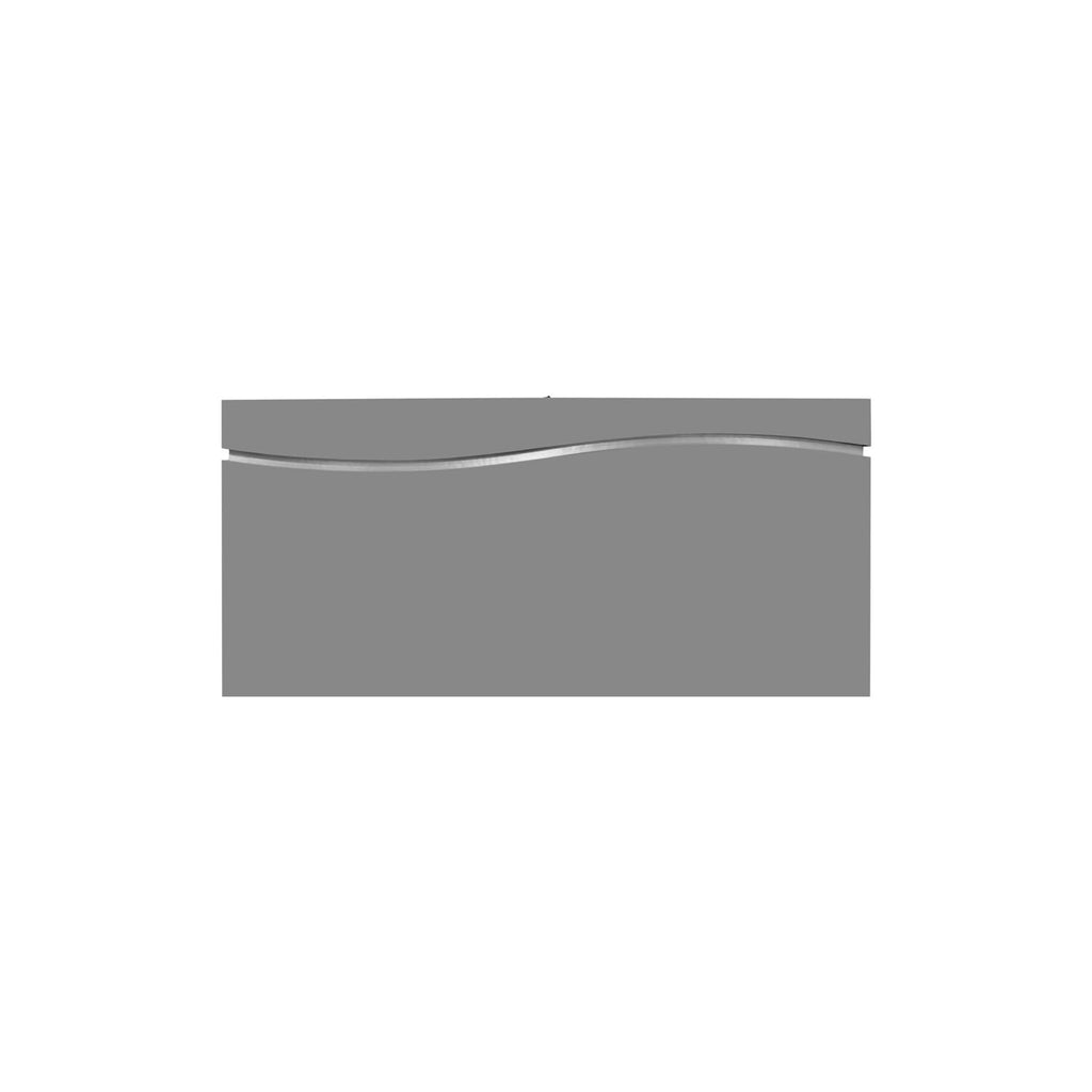 Best Master Furniture Leon Gray With Silver Base Platform Bed, Cal King