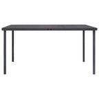 vidaXL Patio Dining Set 7 Piece Outdoor Garden Terrace Yard Patio Table and Chair Seating Seat Sitting Chair Dining Set Furniture Steel