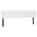Vidaxl Headboard, Upholstered Headboard For Bed Home, Bed Headboard With Ears, Bedroom Furniture, White 79.9"X6.3"X30.7"/34.6" Faux Leather