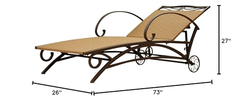 International Caravan Valencia Outdoor Wicker Multi Position Chaise Lounge