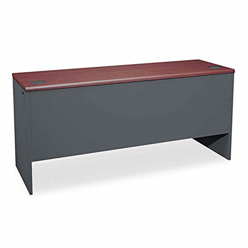 Hon 38000 Series Kneespace Credenza, 72W X 24D X 29.5H, Mahogany/Charcoal