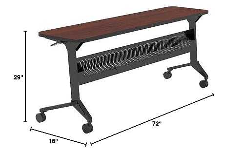 Safco Products Flip-N-Go Training Table, Regal Mahogany 18&quot; x 72&quot; Home, Office & Classroom