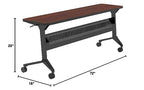 Safco Products Flip-N-Go Training Table, Regal Mahogany 18" x 72" Home, Office & Classroom