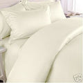 Elegance Linen  1200 Thread Count Luxury Egyptian Quality 3Pc Duvet Cover Set, Solid, King/Cal-King, Ivory