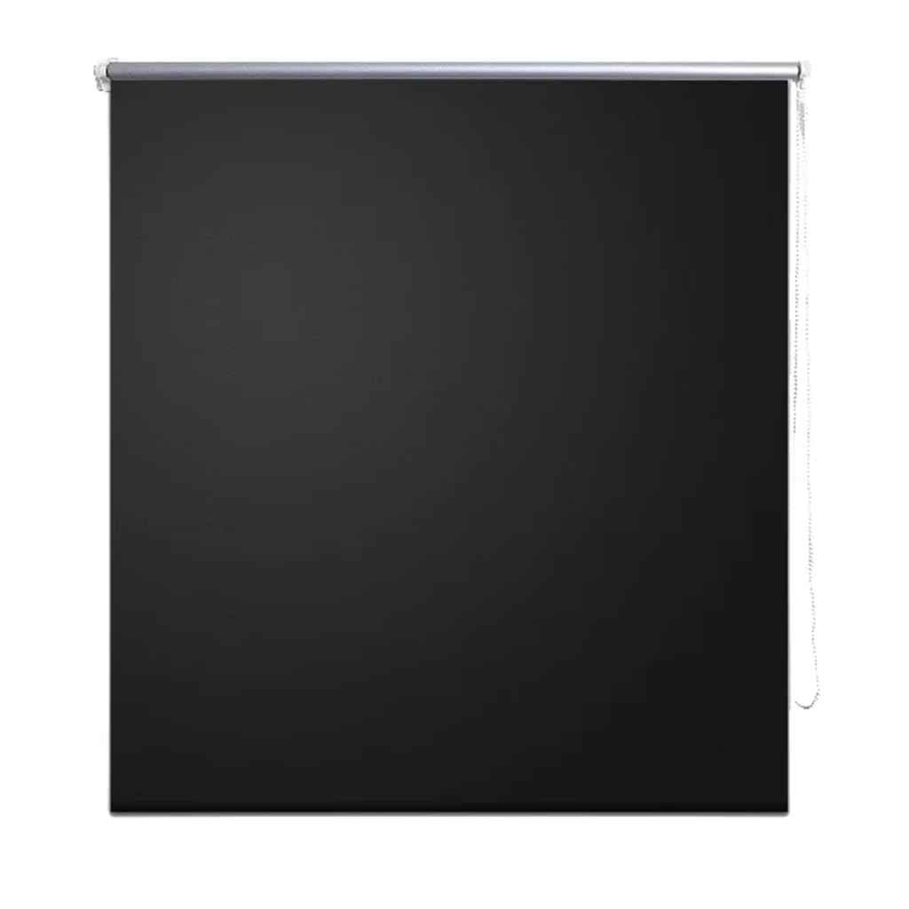 vidaXL Blackout Roller Blind - Thermoplastic Insulated with Customizable Pull Chain - Easy Install - Black, 15.7&quot;x39.4&quot;