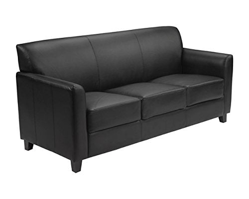 Flash Furniture Hercules Diplomat Series Reception Set In Black Leathersoft