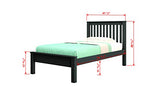 Donco Kids Contempo Mission Twin Drark Grey Bed with Twin Trundle