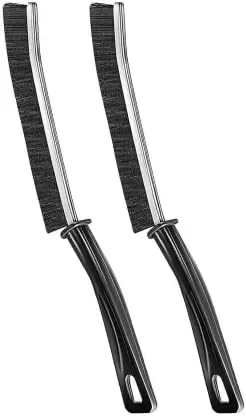PILONG Mini Gap Cleaning Brush (Pack of 2), Hard Bristle Brushes for Small Spaces Cleaning, Thin Bathroom Gap Cleaning Brush, Ga