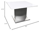 Neos Modern Furniture ET401WH End Table, White