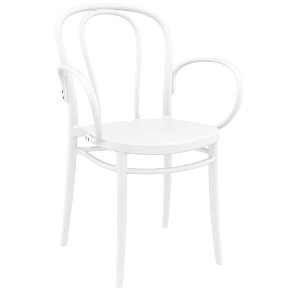Compamia Victor XL Resin Outdoor Arm Chair White (Set of 2)