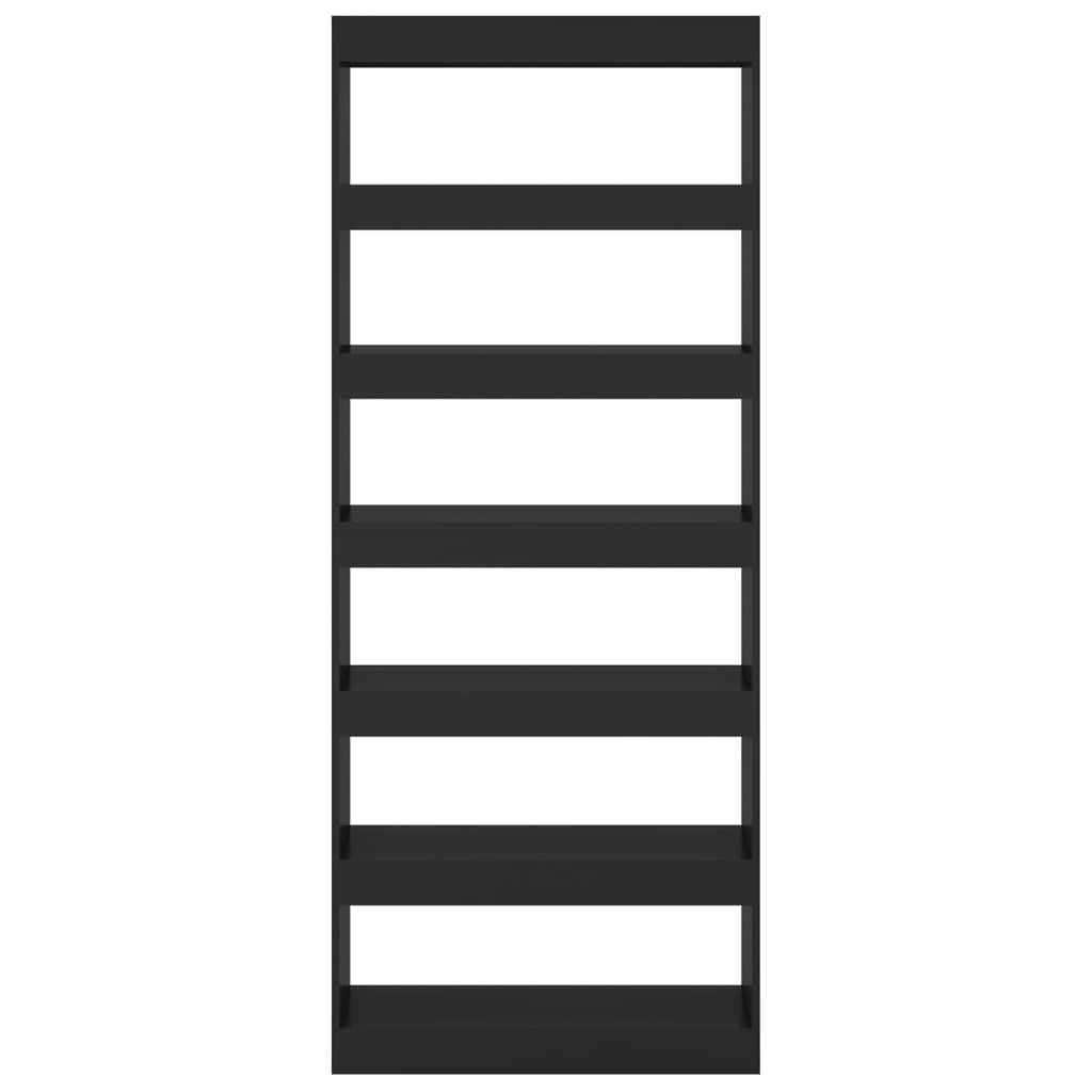 vidaXL Book Cabinet, Room Divider Bookshelf Bookcase, Freestanding Display Storage Shelving, Display Shelf for Living Room Bedroom, Black