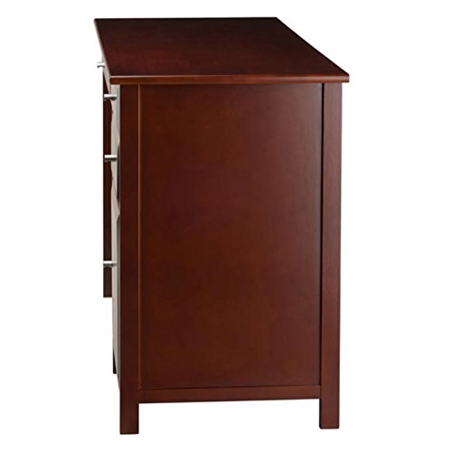 Ergode Delta Office Desk - Sleek, Modern Design with Drawers & Cabinet, Walnut Finish