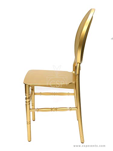 Commercial Seating Products Resin O Back Chair, 2-Pack, Gold