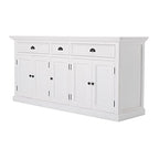 HomeRoots Mahogany, Medium-Density Fibreboard (MDF) Modern Farm White Buffet Server