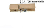 Hahiyo Wooden Clothes Pins Clothespins Extra Wide Do Not Fall Apart 2.83 Inches Length 28 Pack Sturdy Strong Springs No Rust No