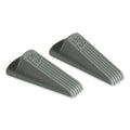 Master Caster 00972 Big Foot Doorstop, No Slip Rubber Wedge, 2 1/4W X 4 3/4D X 1 1/4H, Gray, 2/Pack