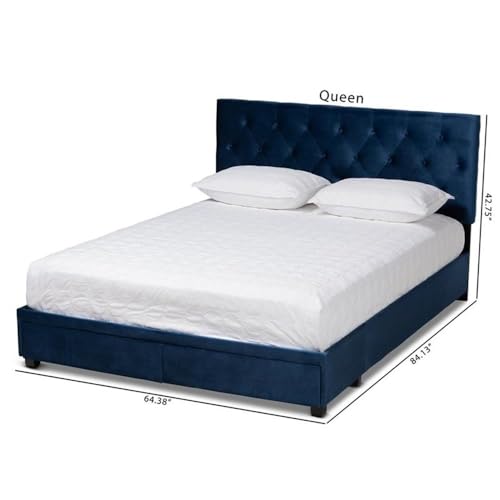 Baxton Studio Caronia Platform Storage Bed - Thumbnail 3