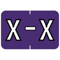 Tabbies Barkley Abkm Compatible 91620 Series Alpha Labels, Purple 'X', 1   H X 1-1/2   W Label Size, Filing Color Code System,