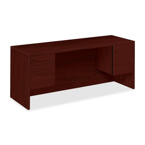 10500 Series Computer Desk With 3/4&quot; Height Pedestals Finish: Mahogany